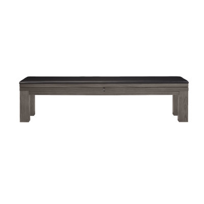 Banc de rangement rembourré en cuir véritable American Heritage Alta