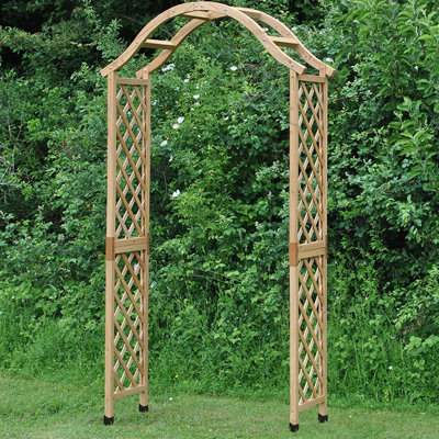 Boule 115cm W x 40cm D Solid Wood Arbour in Tan
