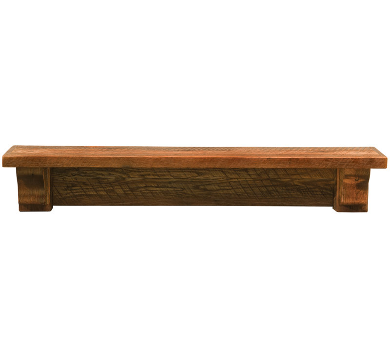 Tablette murale Fireside Lodge Barnwood - 48 po - Standard, H 8,5 po x l 48 po x P 8 po