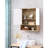 Wavy - Double Door White And Natural Wood Bathroom Wall Cabinet With Adjustable Inner Shelf, Bottom Quick Setup For Upgrade Function Expansion