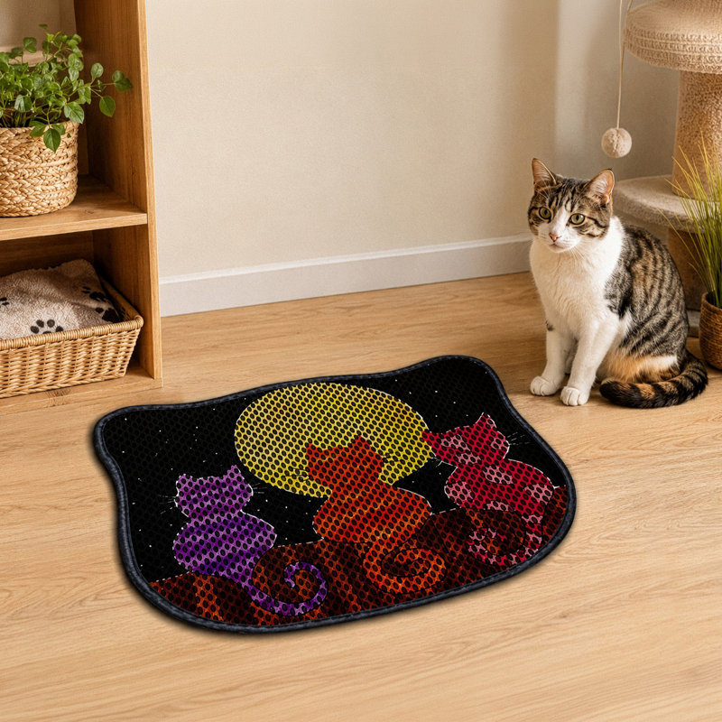 Durable Cat Litter Mat, 15.7 x 19.7 inches | 50% PVC / 50% Polyester, Machine Washable & Vacuum Friendly | Perfect for Easy Cleanup, Non-Slip Design to Keep Your Home Clean & Fresh, Ideal for Pet Owners