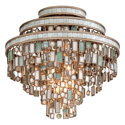 Plafonnier semi-encastré 3 lumières 18 po Dolcetti