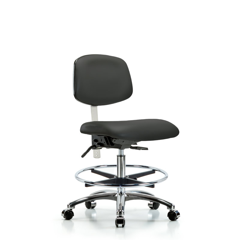 Chaise de dessinateur ergonomique Louise, Roulettes, Anthracite, Inclus