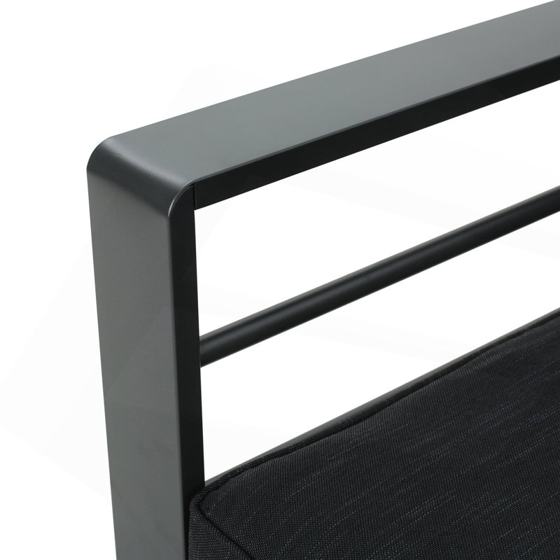 Ensemble de canapé modulaire d'extérieur en aluminium en forme de V