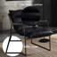Détresse, cuir fleur, fauteuil d'appoint, siège en mousse complète, siège de 19 po de hauteur, structure en métal de 31 po de hauteur, coussin de dossier serré, profondeur de 22 po à 34 po