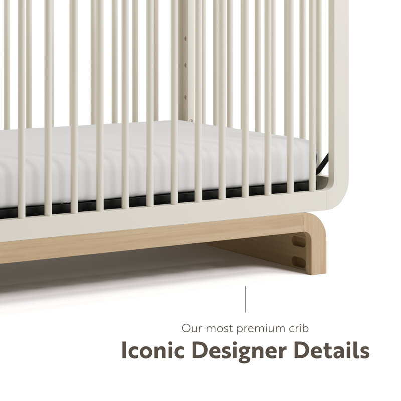 Santorini 5-In-1 Convertible Crib, Frosted Oat/Driftwood, Crib
