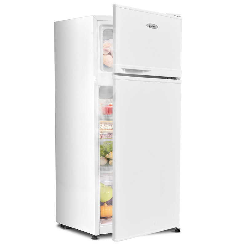 FORCLOVER 3.4 Cubic Feet Freestanding Mini Fridge with Freezer, White