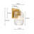 Brass Wall Light with Ribbed Glass Shade