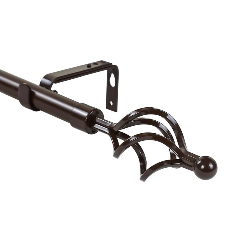 Tringle à rideaux simple Redekar, l 48 po à 84 po, Bronze