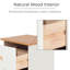 Set of 2 Leanora 2 Drawer Petite Bedside Cabinets, White & Oak Effect