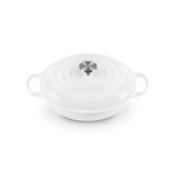 Le Creuset Enameled Cast Iron Signature Braiser 5Qt. - White, Crucible Ss Knob