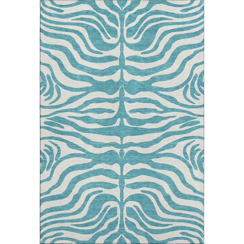 Premium Machine Washable Kian AMF1042 Animal Print Rug, Rectangle 9' x 12'
