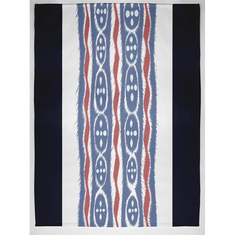 Eleonora Striped Blanket, Navy