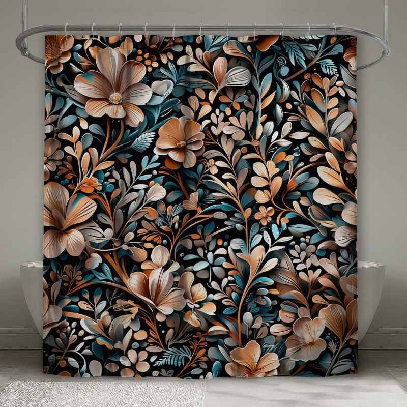 Rideaux de douche Floral Botanical Illustration, L 70 po x H 72 po