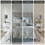 Édredon 8 pièces pour très grand lit - avec 2 coussins décoratifs jaunes, gris et taupe