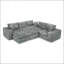 Canapé modulaire en forme de L de 107 po avec deux repose-pieds amovibles en forme de L pour le salon, canapé confortable avec coussins décoratifs et bricolage-2001425650