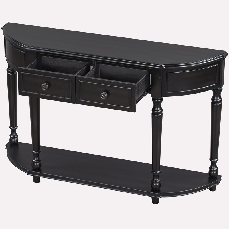 Roshawna 52'' Console Table, Cherry , Antique Blue, 33.4" H x 52" W x 12.6" D