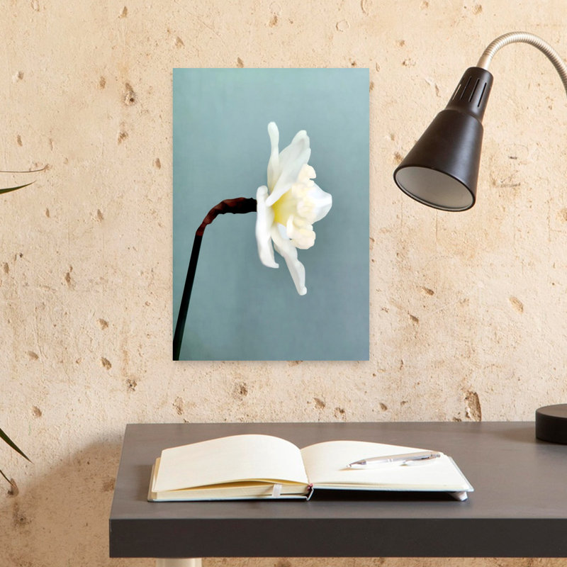 Art contemporain fleur élégante, H 12 po x l 8 po