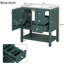 Meuble-lavabo transitionnel de 30 pouces. Couleur de l'armoire. Évier en céramique. Bois massif +. Rangement pratique. Assemblage requis. Capacité de charge de 250 lb. Meuble-lavabo à fermeture en douceur. Évier inclus. 2