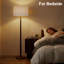 61 po Lampe sur pied en bois massif Nordic avec abat-jour tambour en lin 15,8 po, finition noyer, interrupteur au pied, douille E26 (ampoule non incluse), certifiée UL, pour le salon, la chambre à coucher et la salle d'étude-1044040464