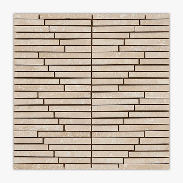 Ivory Honed Dublin Travertine Mosaic
