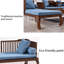 Chaise longue rembourrée en bois massif chinois-99163798