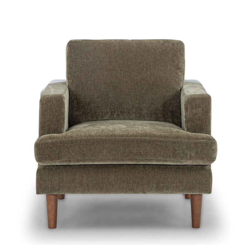 Laguna Upholstered Armchair, Olive Green Performance Chenille