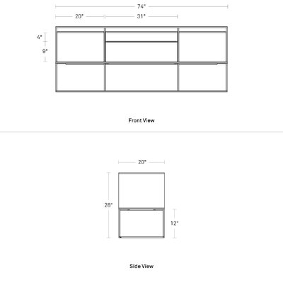 Blu Dot Rule 2 Door/2 Drawer Console | Wayfair