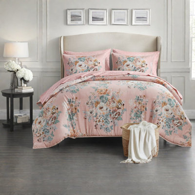 Ensemble de literie à motif floral rétro en polyester ultra-doux rétro, parfait pour la décoration intérieure