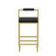 Tabourets de bar rembourrés en velours avec repose-pieds et dossier Modern (ensemble de 2 pièces)-1695186635-1695186636