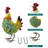 Charneshia Rooster Metal Garden Statue