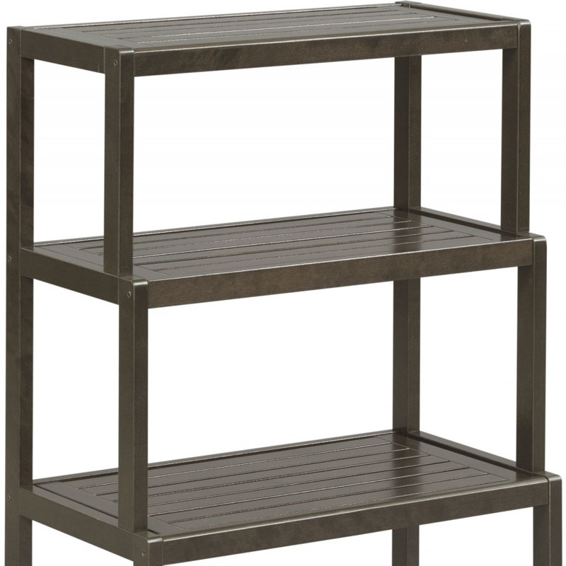 Bibliothèque à quatre niveaux Bernardston, Espresso, (4 tablettes) H 42,25 po x l 14,75 po x P 12 po