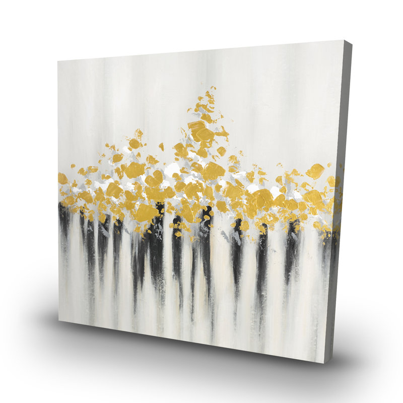 Abstract flowers - 32"x32" art on canvas