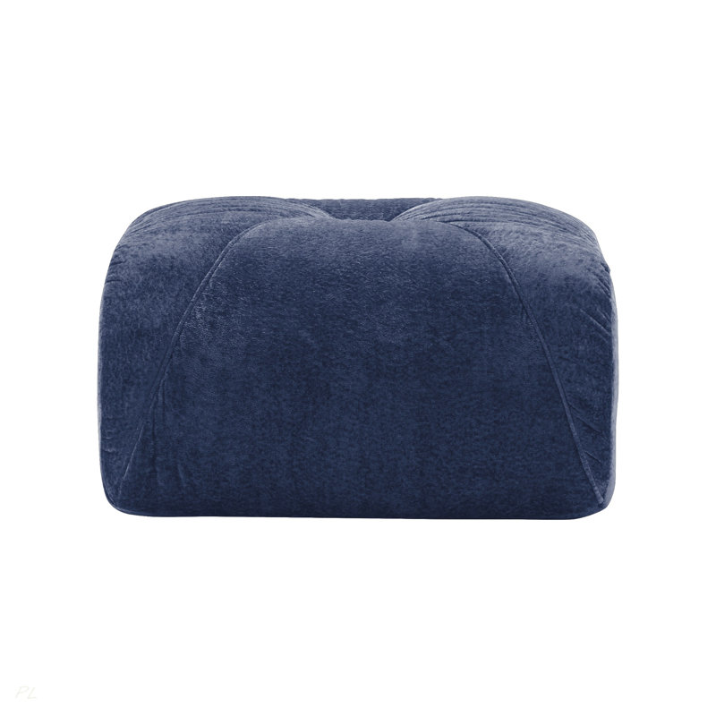 Modern Ottoman Velvet, Blue