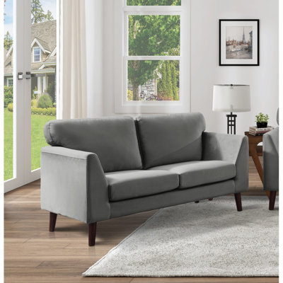 Mobilier moderne en bois massif avec canapé et causeuse en velours Modern