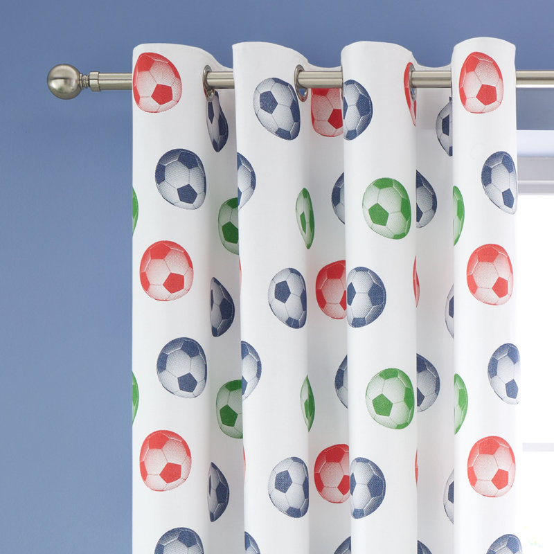 Eat Sleep Football Eyelet Room Darkening Curtains