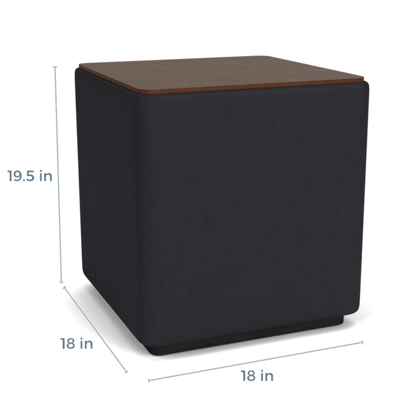 Table de salon avec plateau en stratifié Darsey, Noyer Riftwood, 20", Noir; noir Patriot Plus