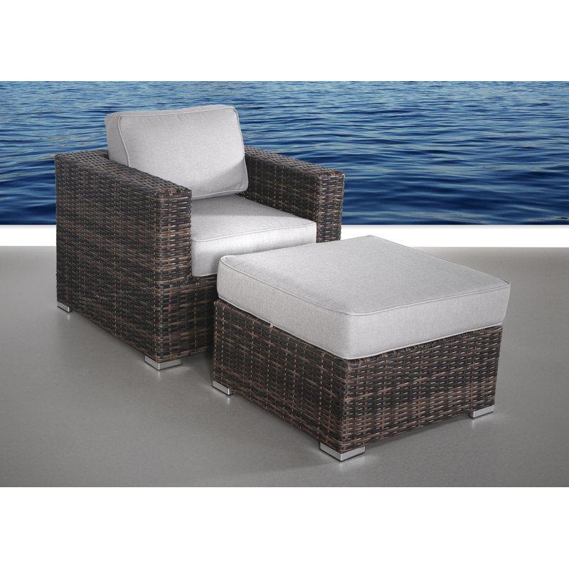 Fauteuil rembourré entièrement assemblé Interlaken, Espresso