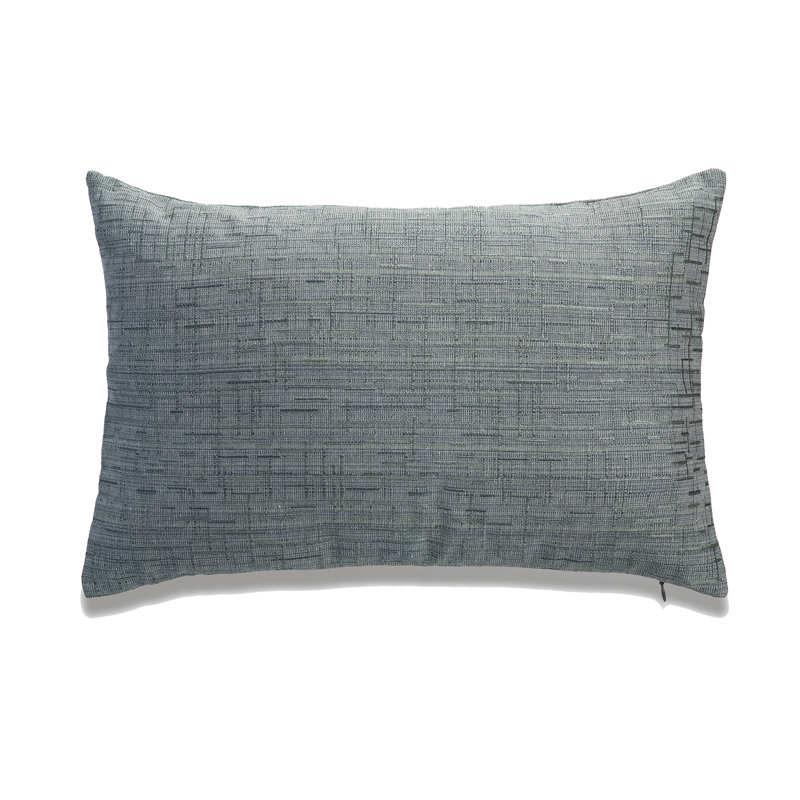 Cotton Blend Reversible Throw Pillow, Green