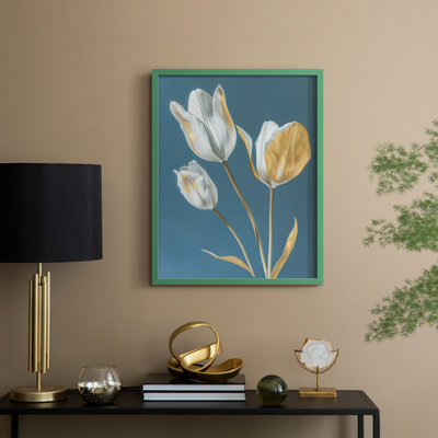 FLORAL Series CL III - reproduction encadrée de qualité supérieure - prête à être accrochée - aucun clou requis