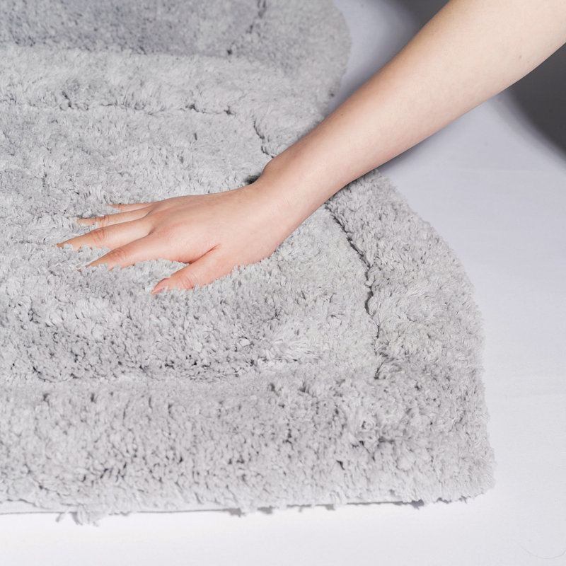 Florac Non-Slip Bath Rug, Silver