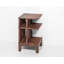 Table de chevet en bois de noyer foncé | Table d'appoint avec tablette d'appoint