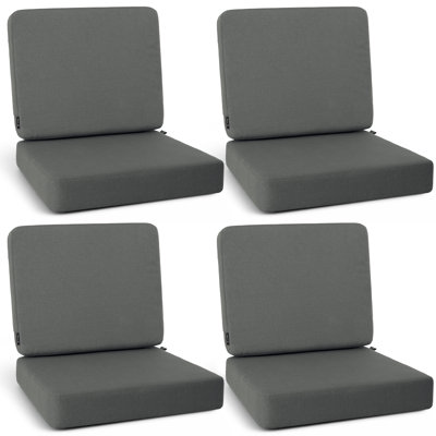Outdoor Deep Seat Cushion Set Of 4, Outdoor Patio Chair Cushions