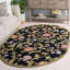 Tapis noir en laine crocheté à la main Hollander-21274592