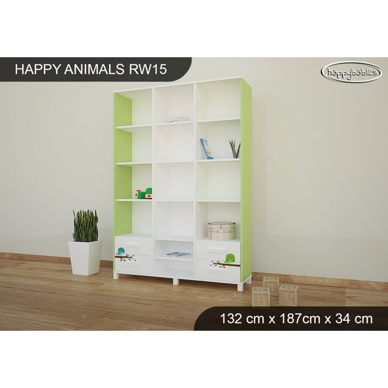 187cm H X 132cm W Kids Bookcase, Green