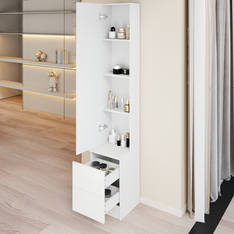 Armoire à miroir à DEL, armoire à cosmétiques, armoire à bijoux, 3 couleurs, luminosité réglable, très grand miroir, rangement multi-couches à grande capacité