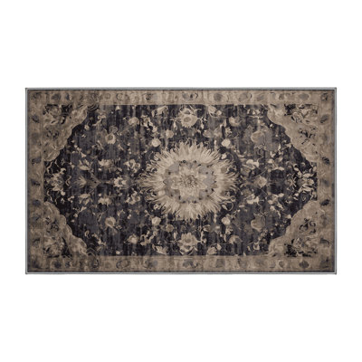 Machine Washable Gray Area Rug
