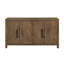 Armoire de rangement rustique de conception moderne 1 pièce Buffet à finition brune avec cadre réglable et cadre robuste