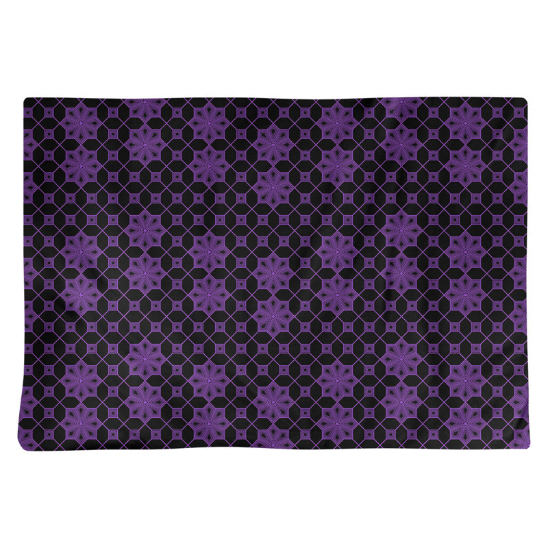 Katelyn Elizabeth Cotton Abstract Rectangle Placemat, Purple/Black