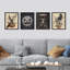 Pâques, Halloween, chapeau, chat, squelette, citrouille, impression sur papier, 4 pièces-97770250-97770253